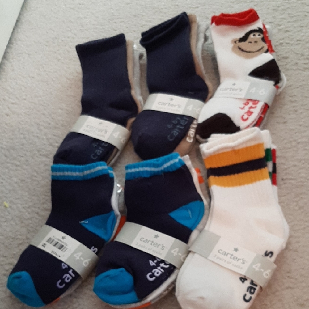 Carter's (6) Kids 3 Pack Socks 4-6y